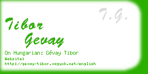 tibor gevay business card